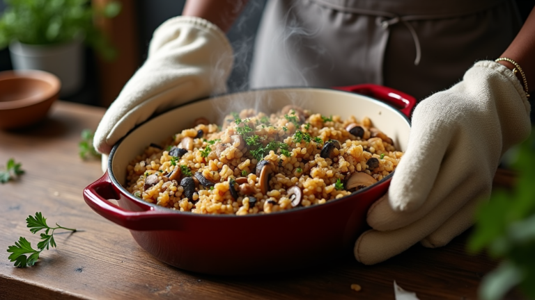 Wild Rice and Mushroom Casserole