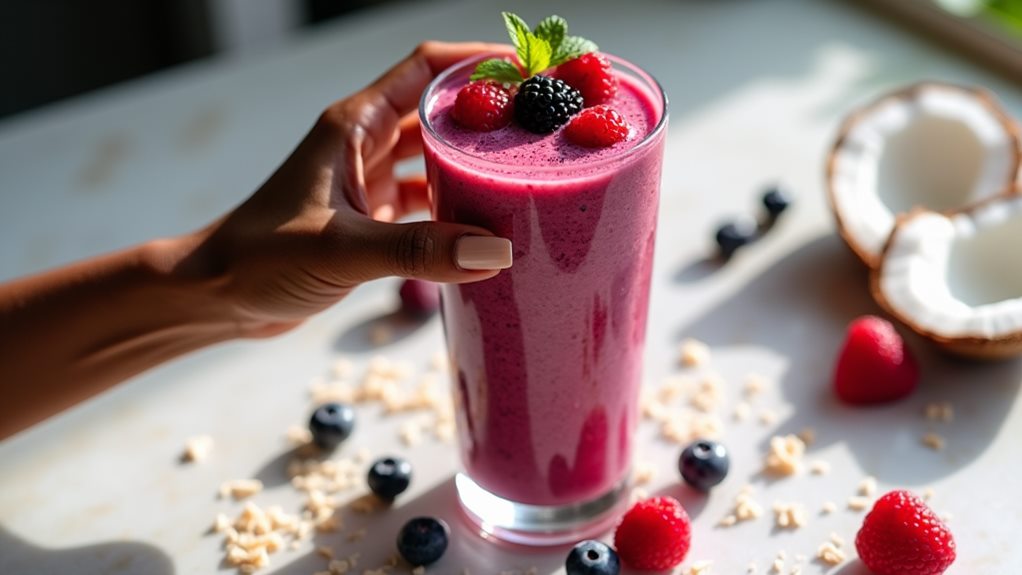 coconut water berry smoothie