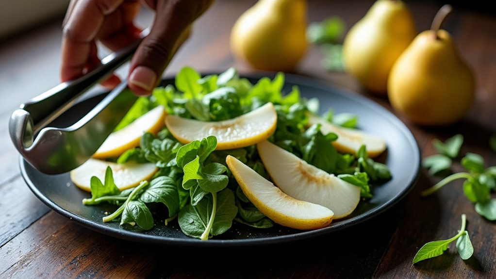 fresh salad with watercress