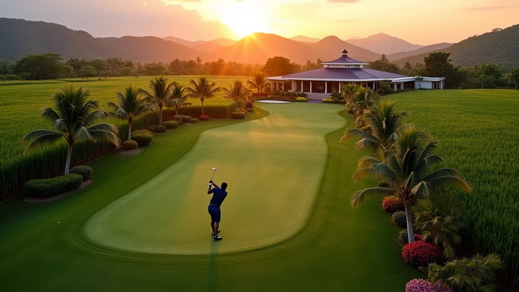 golfing in tropical paradise